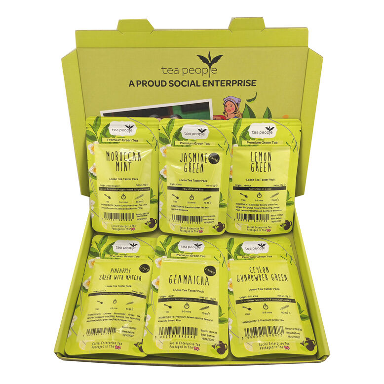 Go Green - 6 Loose Tea Tasters in a gift box, , hi-res